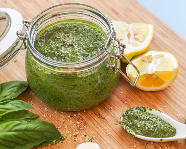 Protein-Packed Hemp Seed Pesto